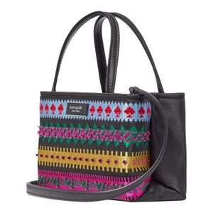 Kate Spade Newest  Multicolor Embroidered Tote Bag Crossbody Purse